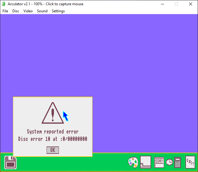 Arthur Drive Error Message 2 Screenshot