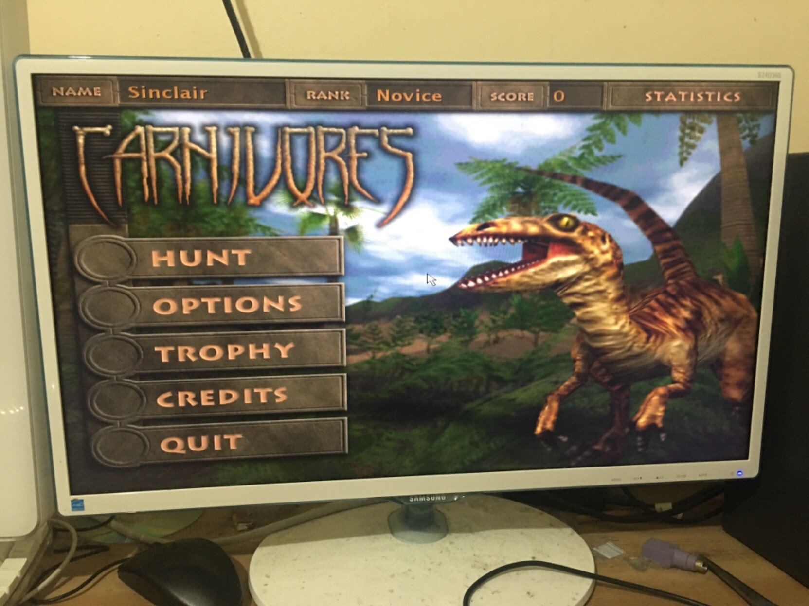 Carnivores main screen.